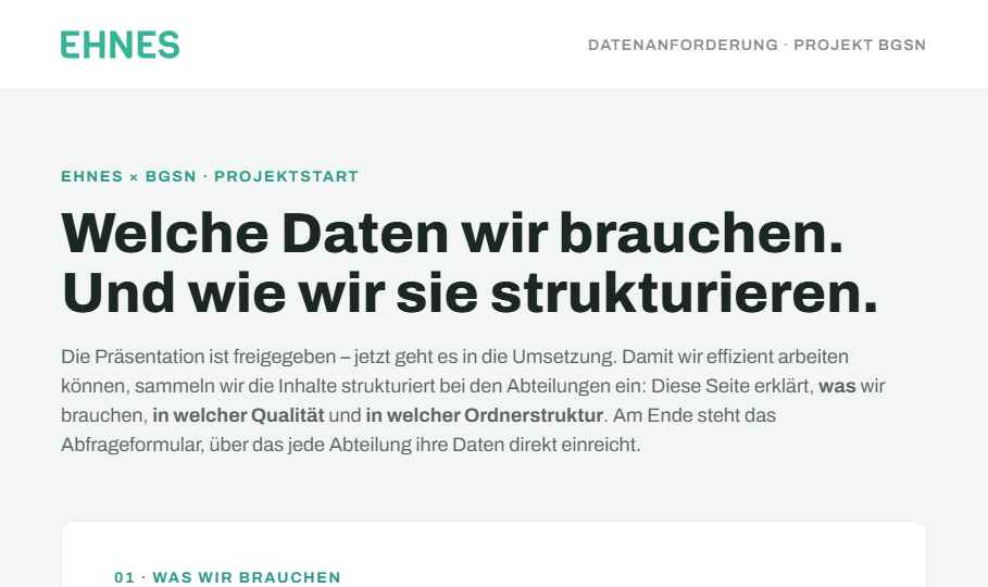 Datenanforderung – Vorschau