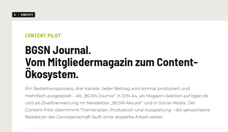 Magazinkonzept – Vorschau