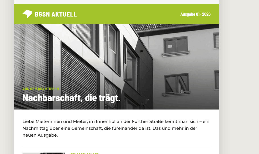 Newsletter BGSN Aktuell – Vorschau