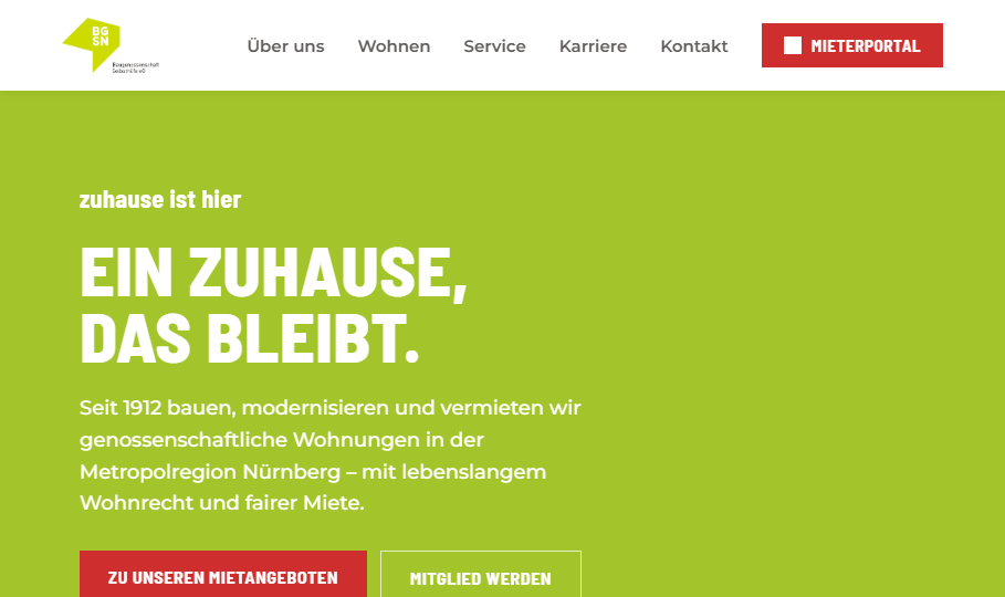 BGSN Startseite – Vorschau